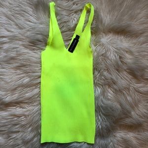 Neon green tank top